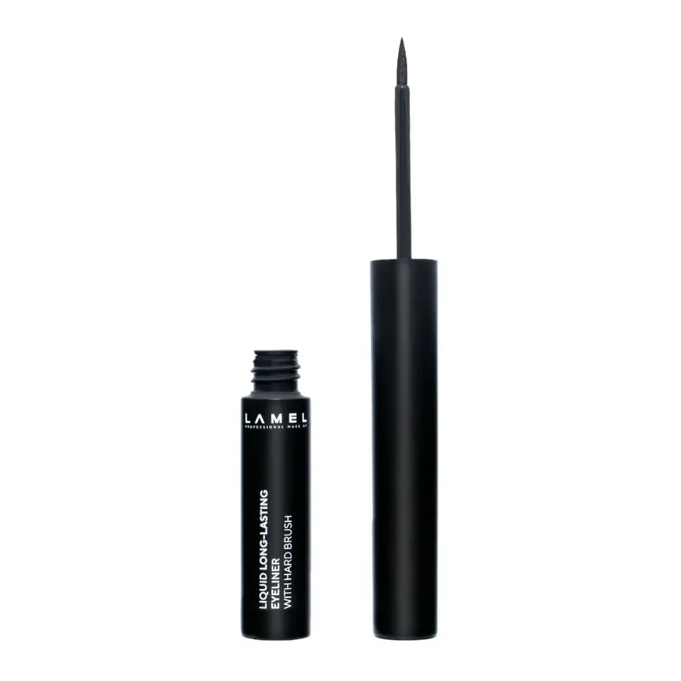 ⁨LAMEL Basic Eyeliner Liquid Long - nr 402 hard brush 1szt⁩ w sklepie Wasserman.eu