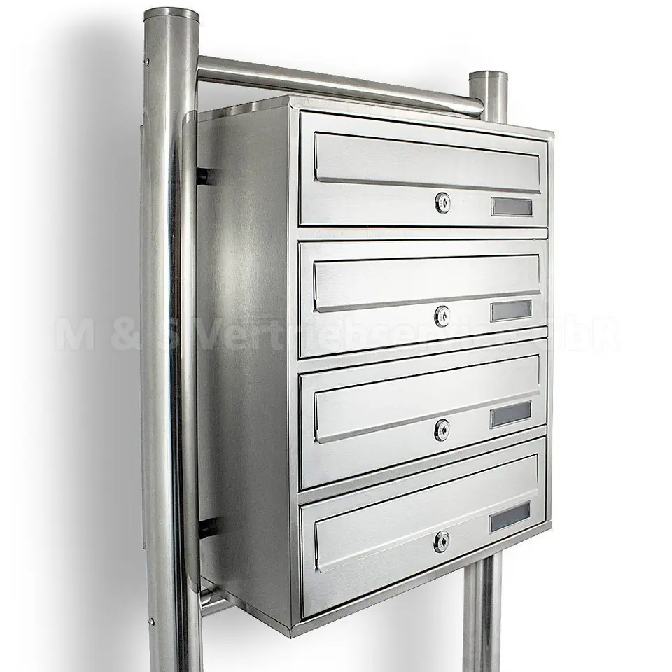 ⁨Euroskrzynka Lokatorka do mieszkań bloków ze stali nierdzewnej 4⁩ w sklepie Wasserman.eu