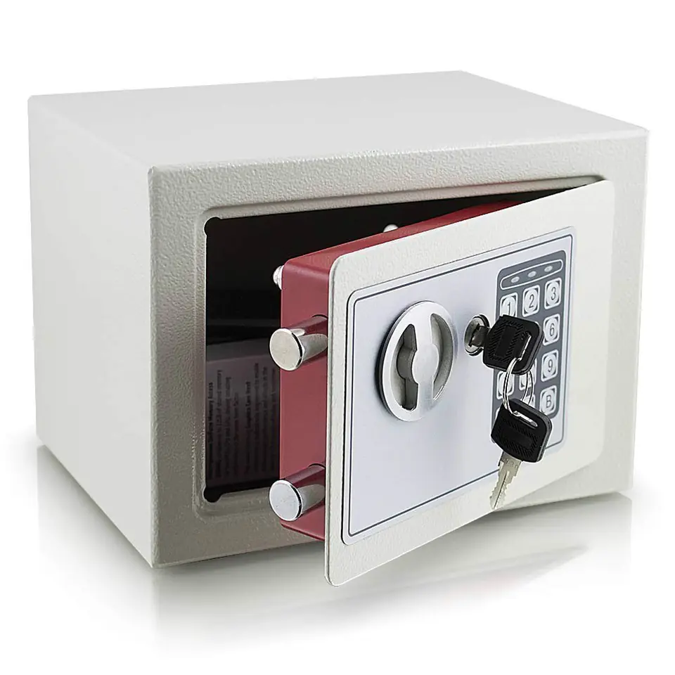 ⁨Mini Sejf na oszczędności pieniądze na kod PIN zamek szyfrowy meblowy⁩ w sklepie Wasserman.eu