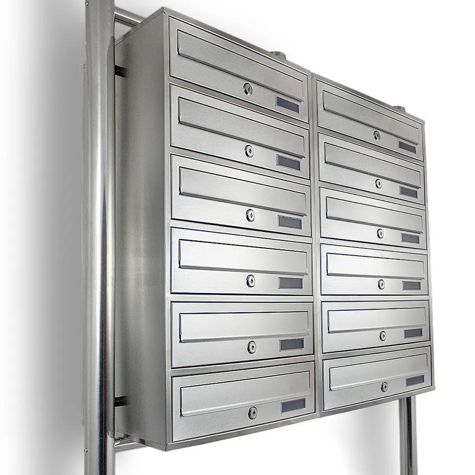 ⁨Skrzynka pocztowa na listy lokatorka 2x6 12 mieszkań stal nierdzewna⁩ w sklepie Wasserman.eu