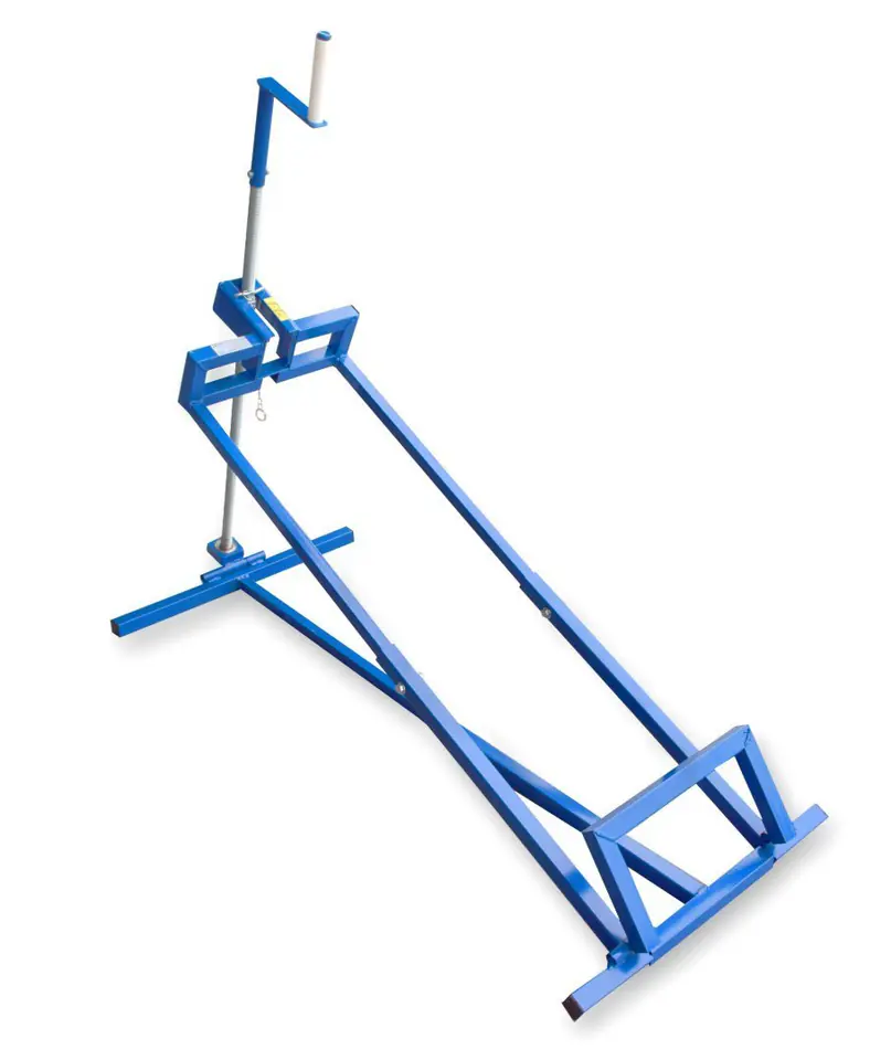 ⁨Podnośnik do traktorka quada kosiarki 400kg Stabilny mocny trapezowy stojak⁩ w sklepie Wasserman.eu