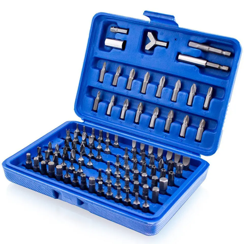 ⁨PROFESSIONAL BIT SET OF 100 PIECES IN PRACTICAL CASE VARIOUS SIZES⁩ at Wasserman.eu