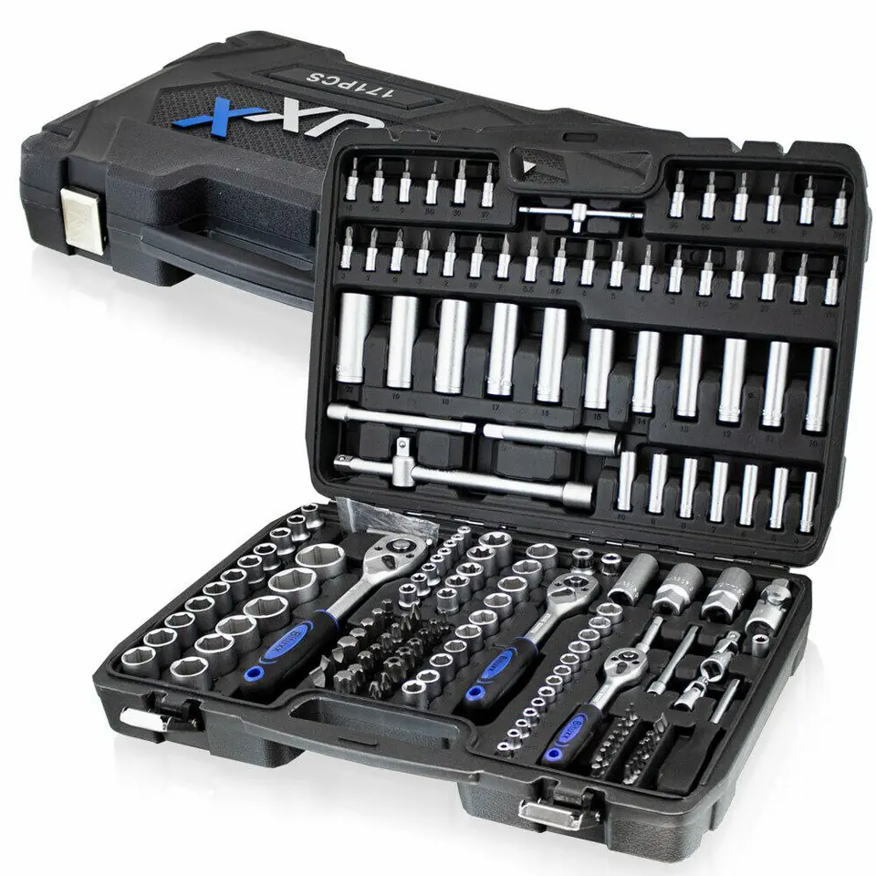 ⁨Tool set in a professional case 171 pieces Keys/sockets/bits/Allen⁩ at Wasserman.eu