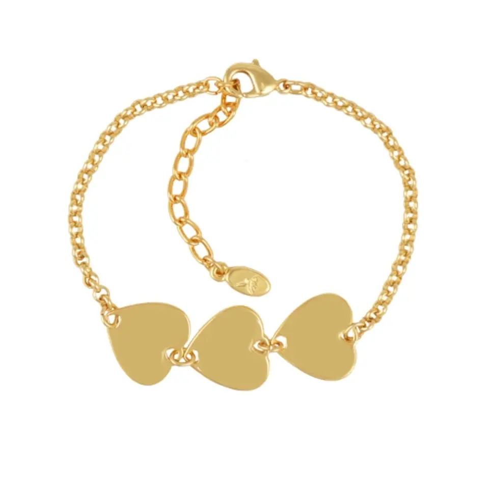 ⁨Bransoletka z trzema serduszkami (B22/LAT/08AU)⁩ w sklepie Wasserman.eu