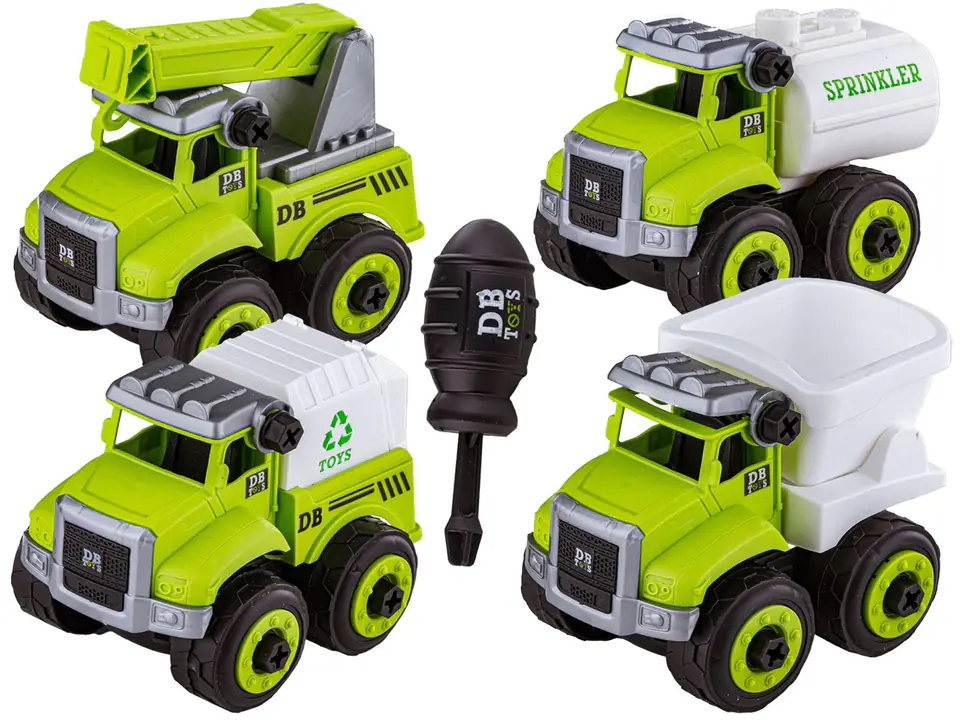 ⁨4in1 truck, truck, dump truck for unscrewing 36 pieces 4 vehicles⁩ at Wasserman.eu