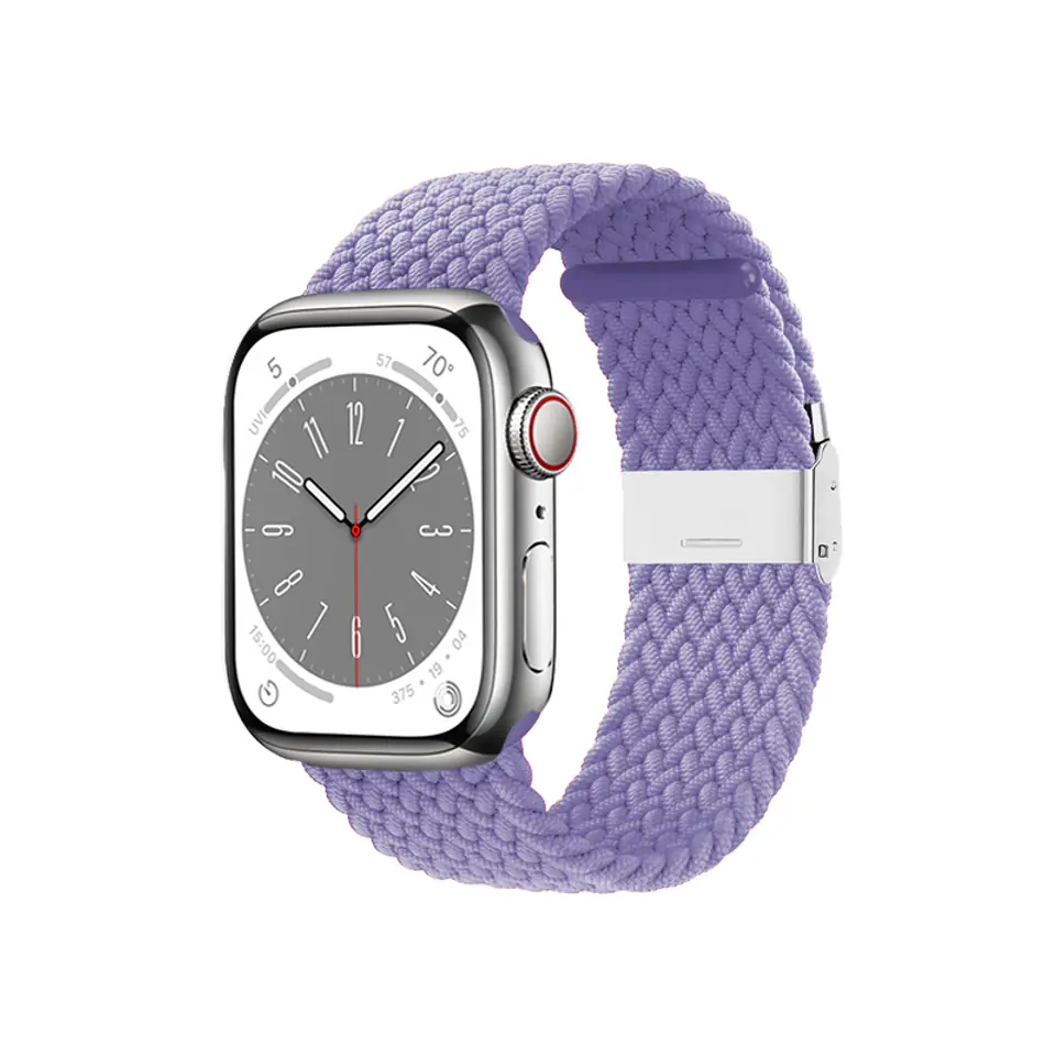 ⁨Crong Wave Band – Pleciony pasek do Apple Watch 38/40/41/42 mm (fioletowy)⁩ w sklepie Wasserman.eu