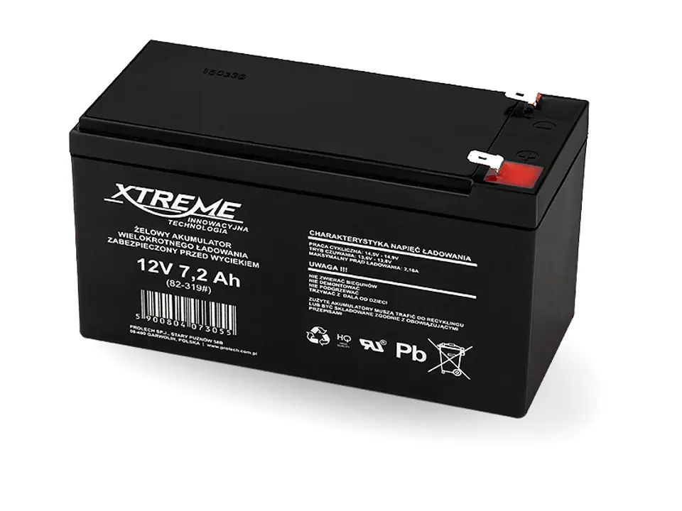 ⁨Akumulator żelowy 12V  7.2Ah Xtreme⁩ w sklepie Wasserman.eu