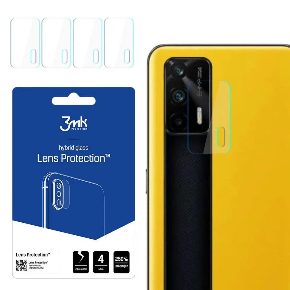 ⁨Hybrid Glass for Camera / Lens REALME GT 5G 3mk Flexible Glass Lens⁩ at Wasserman.eu