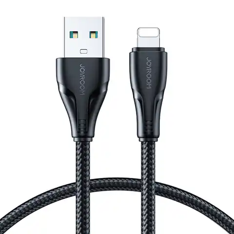 ⁨Joyroom kabel USB - Lightning 2.4A 0,25 m czarny (S-UL012A11)⁩ w sklepie Wasserman.eu