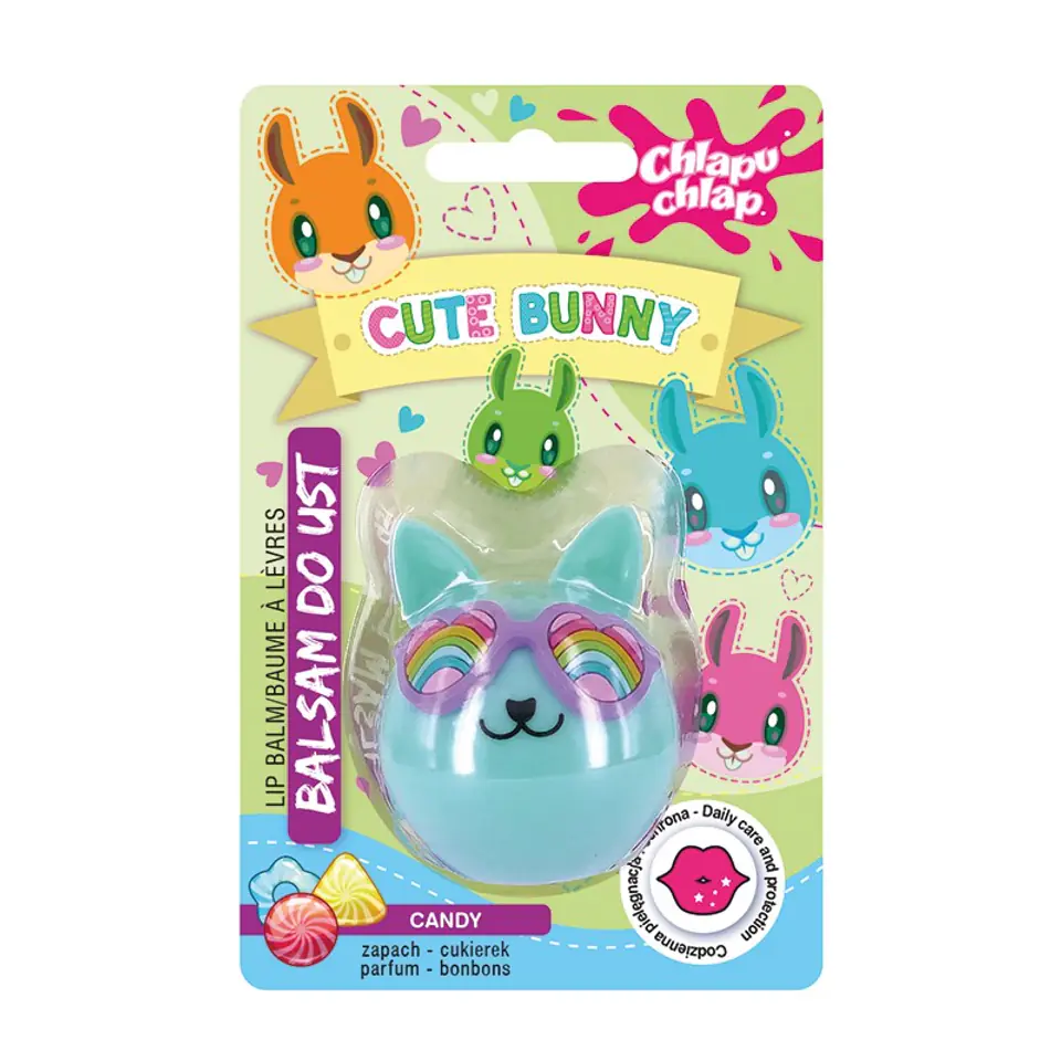 ⁨CHLAPU CHLAP Balsam do ust Cute Bunny - zapach cukierkowy 1szt⁩ w sklepie Wasserman.eu