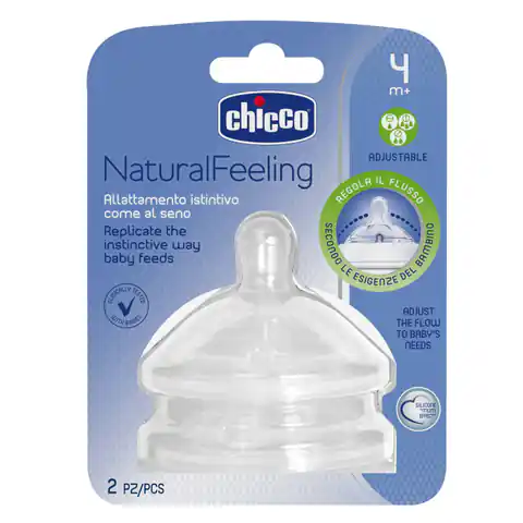 ⁨Chicco Smoczek NaturalFeeling - regulowany Smoczek antykolkowy 4m+⁩ w sklepie Wasserman.eu