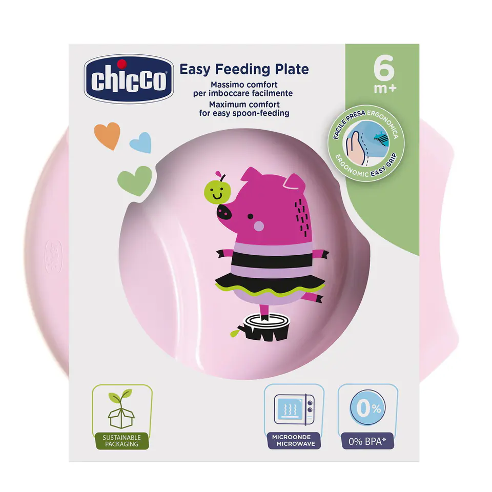 ⁨CHICCO 6M+ Talerz do karmienia, ergonomiczny, antypoślizgowy, łatwy do trzymania⁩ w sklepie Wasserman.eu
