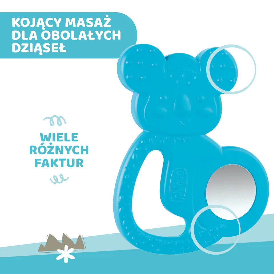 ⁨CHICCO 4M+ Gryzak na ząbkowanie, koala ze stalą nierdzewną, dla chłopca⁩ w sklepie Wasserman.eu