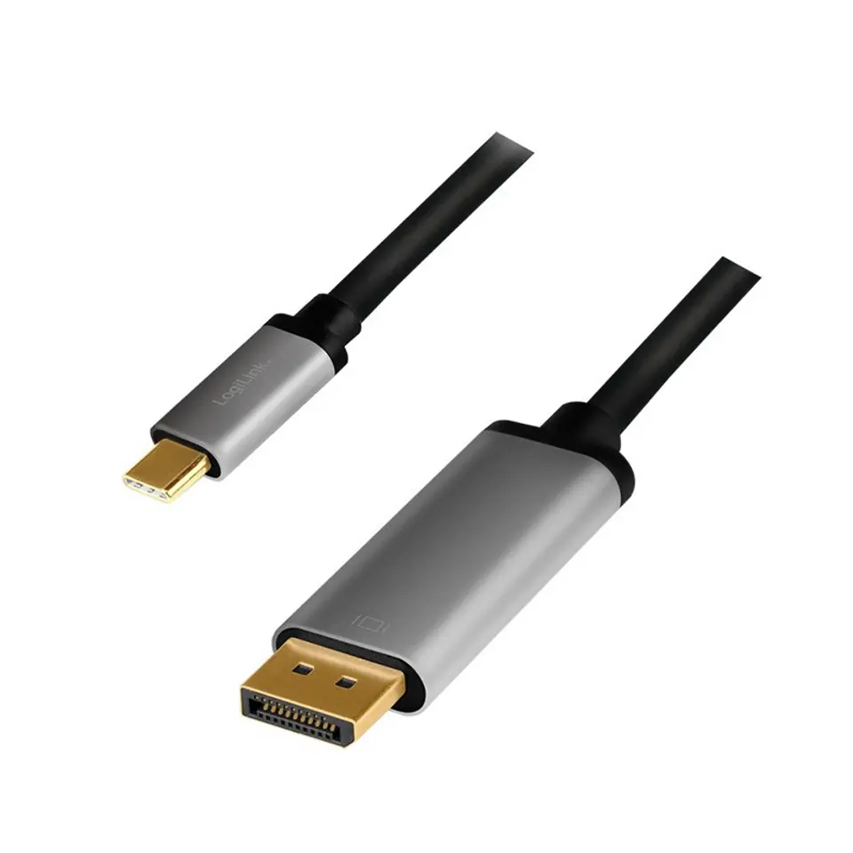 ⁨USB-C to DP cable, 4K 60Hz, alu, 1.8m⁩ at Wasserman.eu