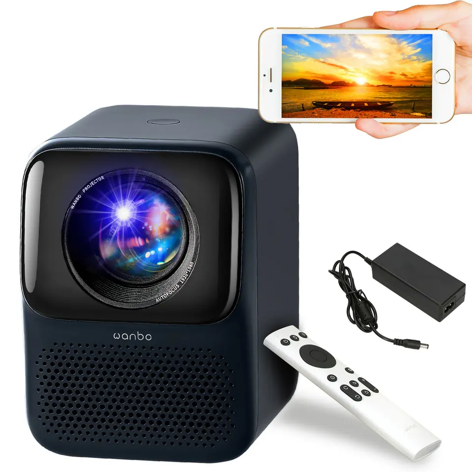 ⁨Wanbo T2 Max New Dark Blue | Projector | Full HD, 1080p, WiFi, 1x HDMI, 1x USB⁩ at Wasserman.eu