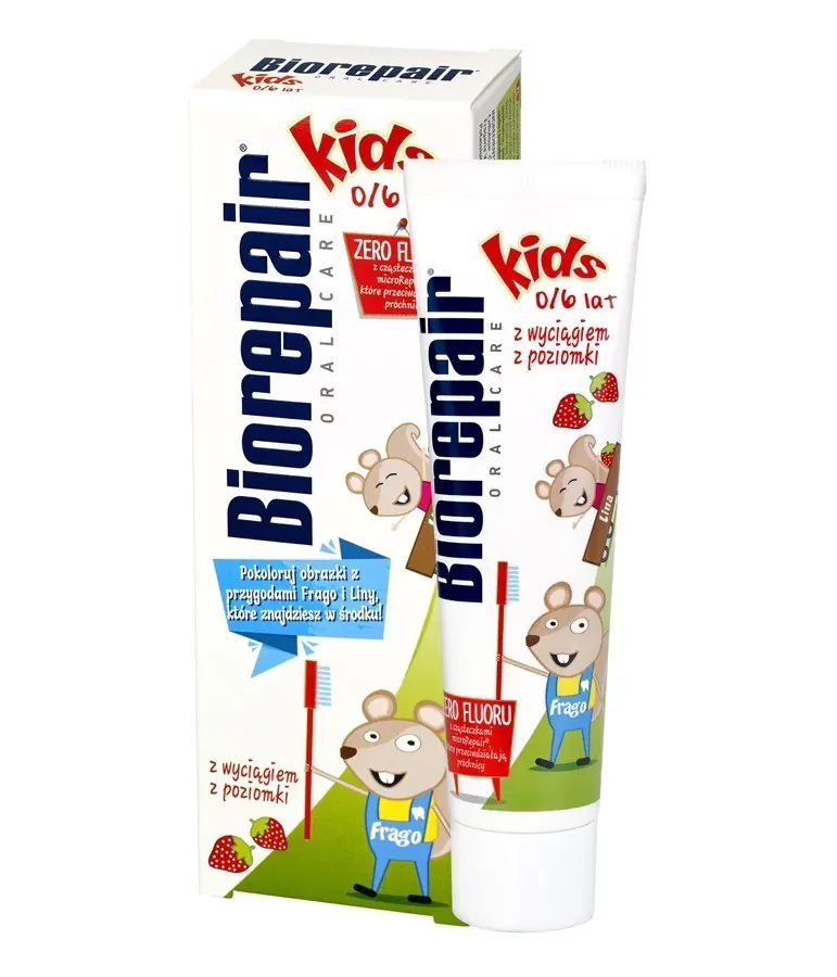 ⁨Biorepair Oral Care Pasta do zębów Kids-Poziomka 0-6 50ml⁩ w sklepie Wasserman.eu