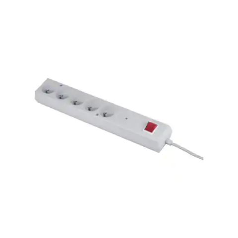 ⁨Surge protector with switch 5x2P+Z, cable 3m⁩ at Wasserman.eu