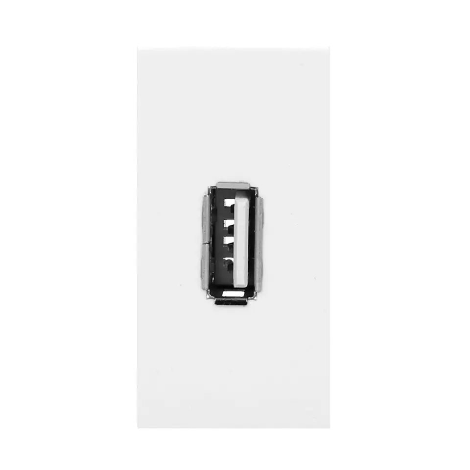 ⁨NOEN USB data, modular socket 22,5x45mm USB data 2.0, pins, white⁩ at Wasserman.eu