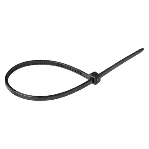 ⁨Opaska kablowa, kolor czarny, odporna na UV, szerokość 4,8mm, długość 250mm, 100 sztuk.⁩ w sklepie Wasserman.eu