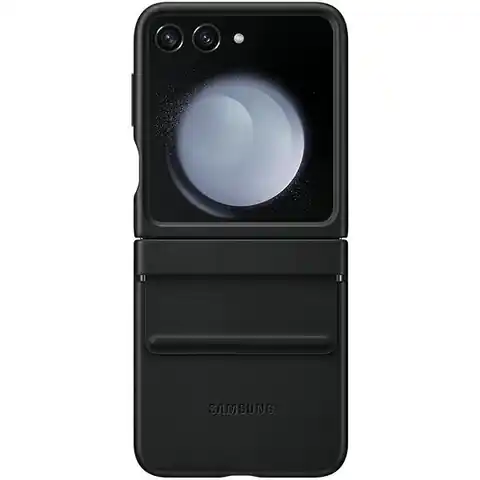 ⁨Etui Samsung EF-VF731PBEGWW Z Flip5 F731 czarny/black Flap ECO-Leather Case⁩ w sklepie Wasserman.eu