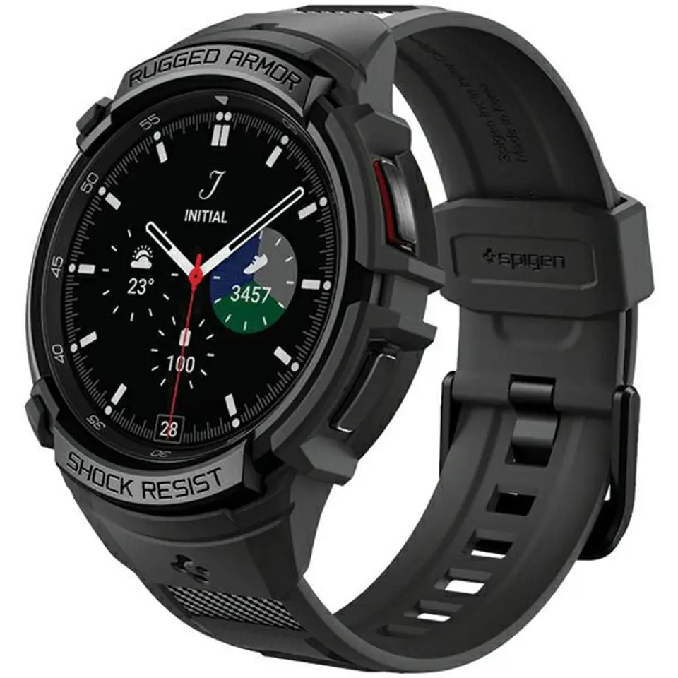 ⁨Spigen Rugged Armor Pro Samsung Watch 6 Classic 43mm czarny/black ACS06492⁩ w sklepie Wasserman.eu