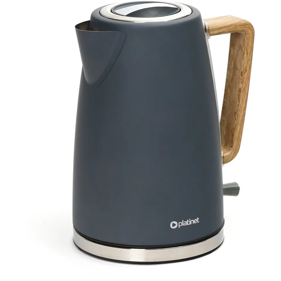 ⁨PLATINET ELECTRIC KETTLE VELVET WOODEN PRIME GREY⁩ at Wasserman.eu