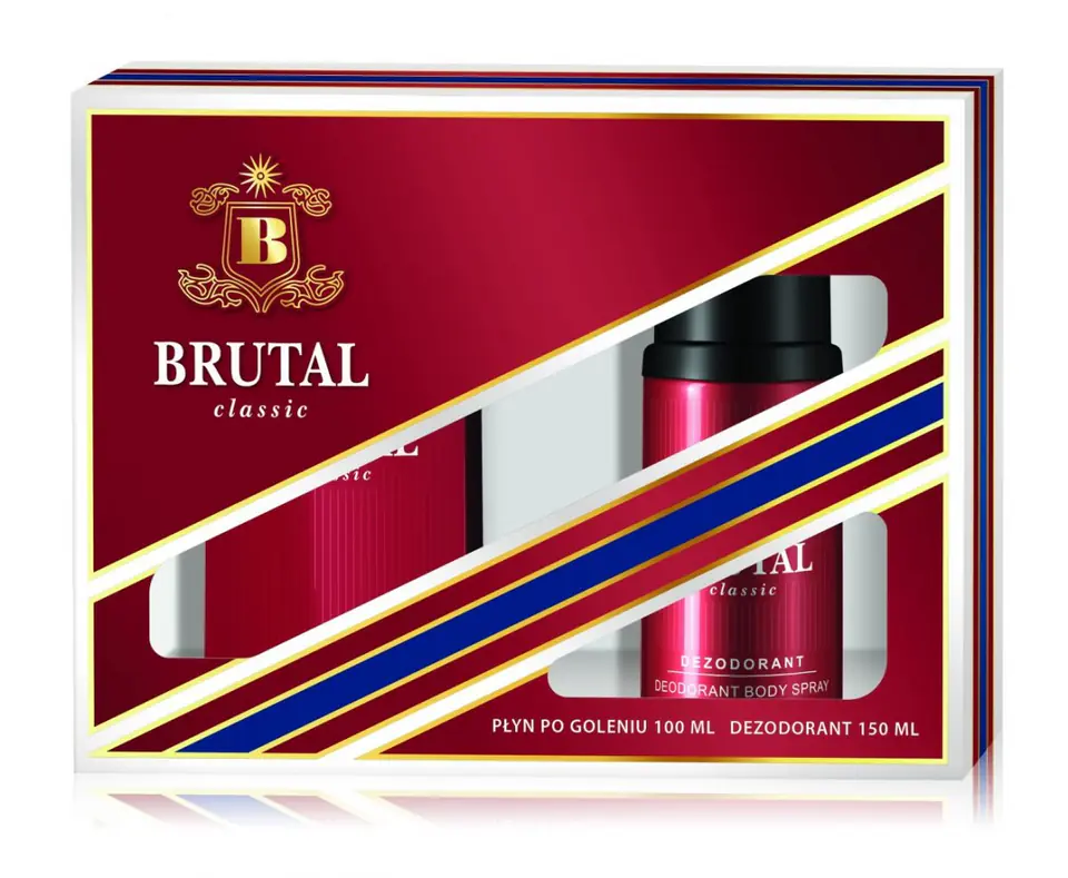 ⁨Brutal Classic Zestaw prezentowy (Płyn po goleniu 100ml + Dezodorant spray 150ml)⁩ w sklepie Wasserman.eu