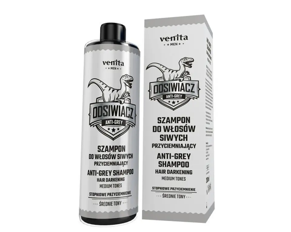 ⁨VENITA Men Szampon przyciemniający do włosów siwych - średnie tony 200ml⁩ w sklepie Wasserman.eu