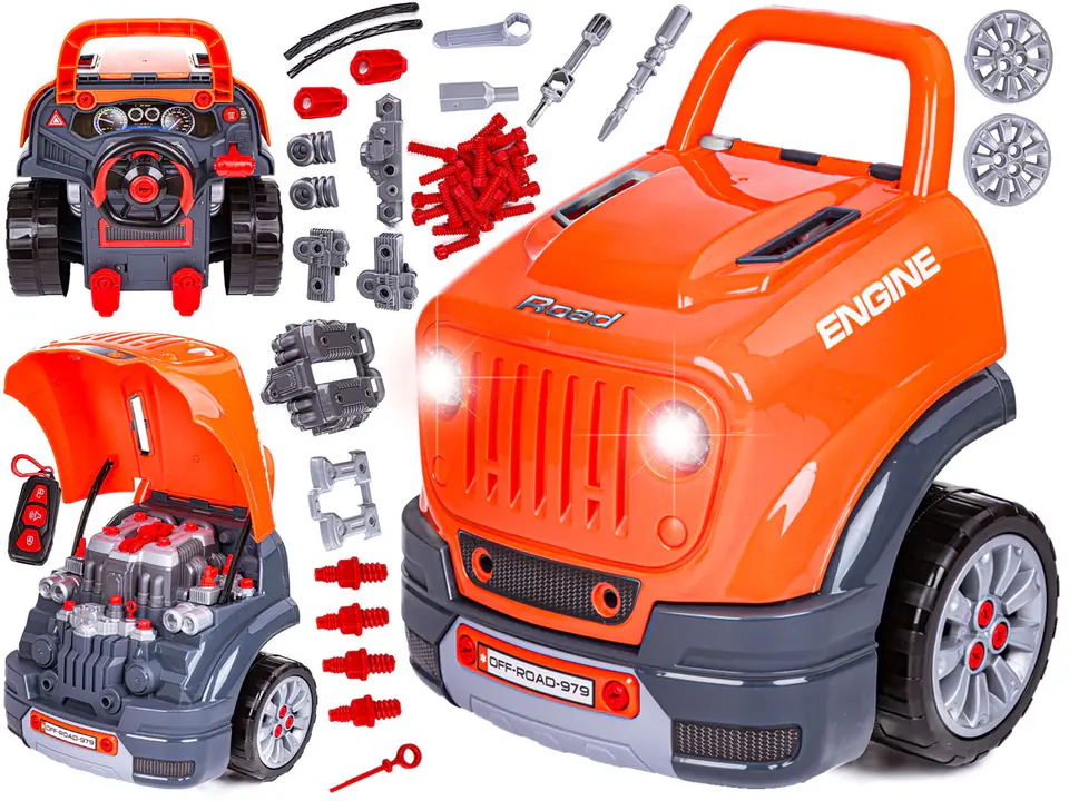 ⁨Mechanic's Kit, Car Auto Engine For Unscrewing, Workshop 61 Elements, Orange JEEP⁩ at Wasserman.eu