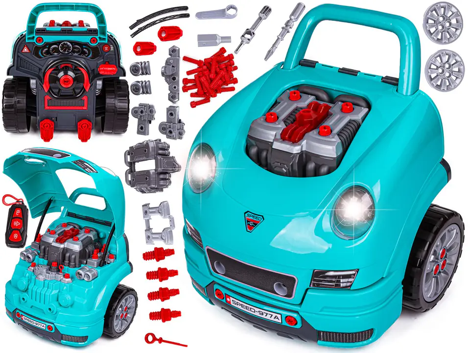 ⁨Mechanic's Kit, Car Auto Engine For Unscrewing, Workshop of 61 Elements, Blue Porsche⁩ at Wasserman.eu