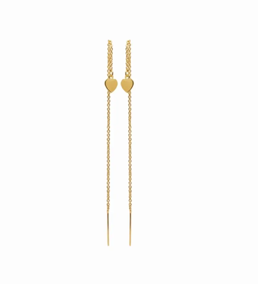 ⁨Long earrings with hearts (P14826AU)⁩ at Wasserman.eu