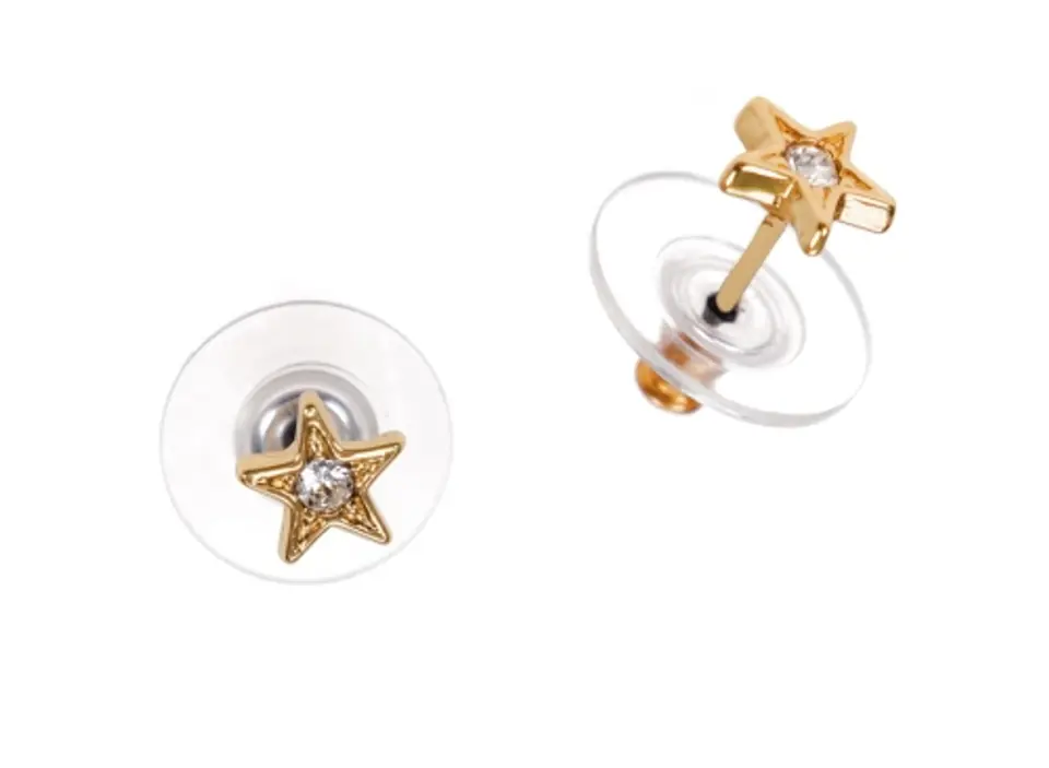 ⁨Earrings stick star with zirconia (P14780AU)⁩ at Wasserman.eu