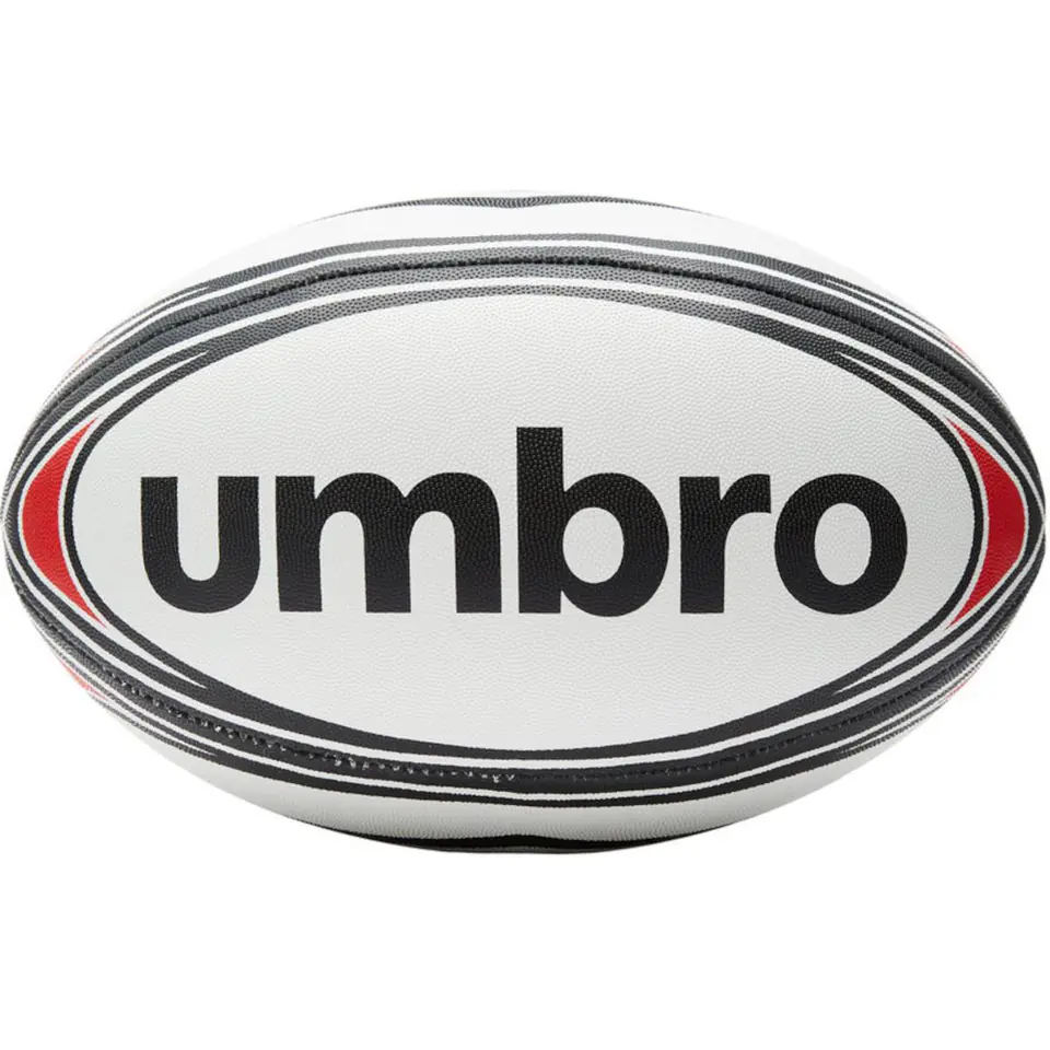 ⁨PIŁKA DO RUGBY UMBRO 26762U R.5 white/red/black⁩ w sklepie Wasserman.eu