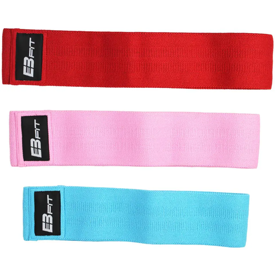 ⁨ZESTAW GUM TAŚM DO ĆWICZEŃ HIP BAND 3W1 EB FIT⁩ w sklepie Wasserman.eu