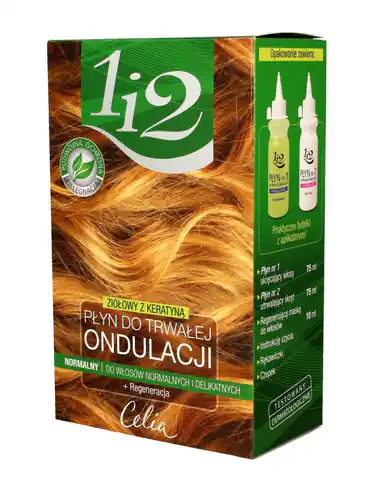 ⁨Celia Do włosów 1i2 Płyn do trwałej ondulacji Ziołowy z keratyną - normalny 1op.⁩ w sklepie Wasserman.eu