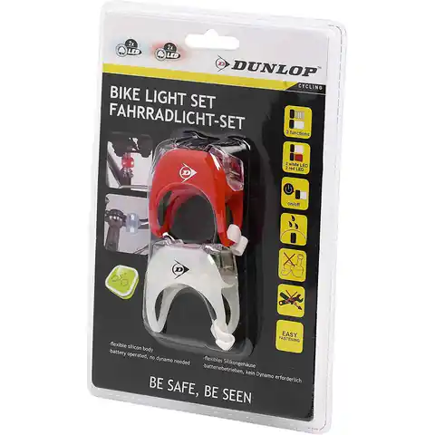 ⁨Dunlop - LED Silicone Bicycle Light Kit Front and Back⁩ at Wasserman.eu