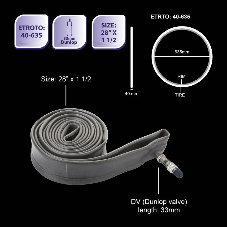 ⁨DĘTKA ROWEROWA 28x1 1/2 DV BICYCLE GEAR⁩ w sklepie Wasserman.eu