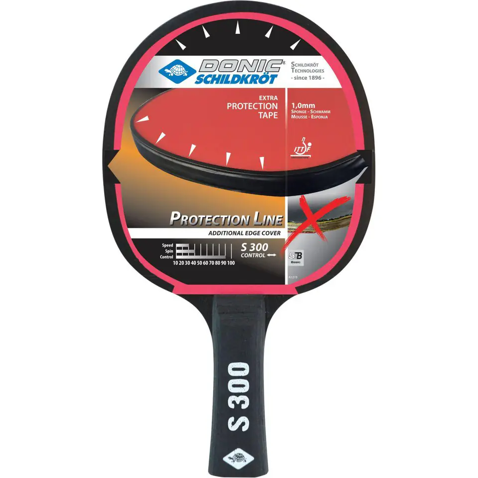 ⁨RAKIETKA DO TENISA STOŁOWEGO PROTECTION LINE S300 DONIC⁩ w sklepie Wasserman.eu