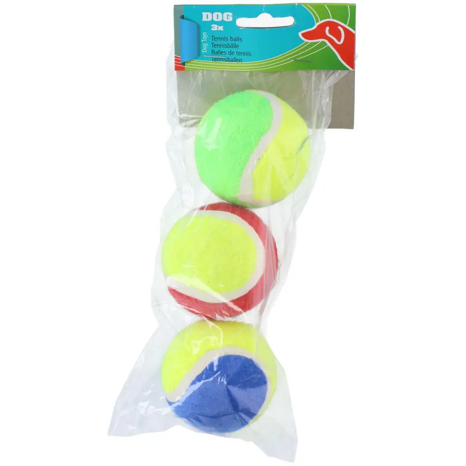 ⁨PIŁKA TENIS ZIEMNY DLA PSA 3SZT KOLOR⁩ w sklepie Wasserman.eu