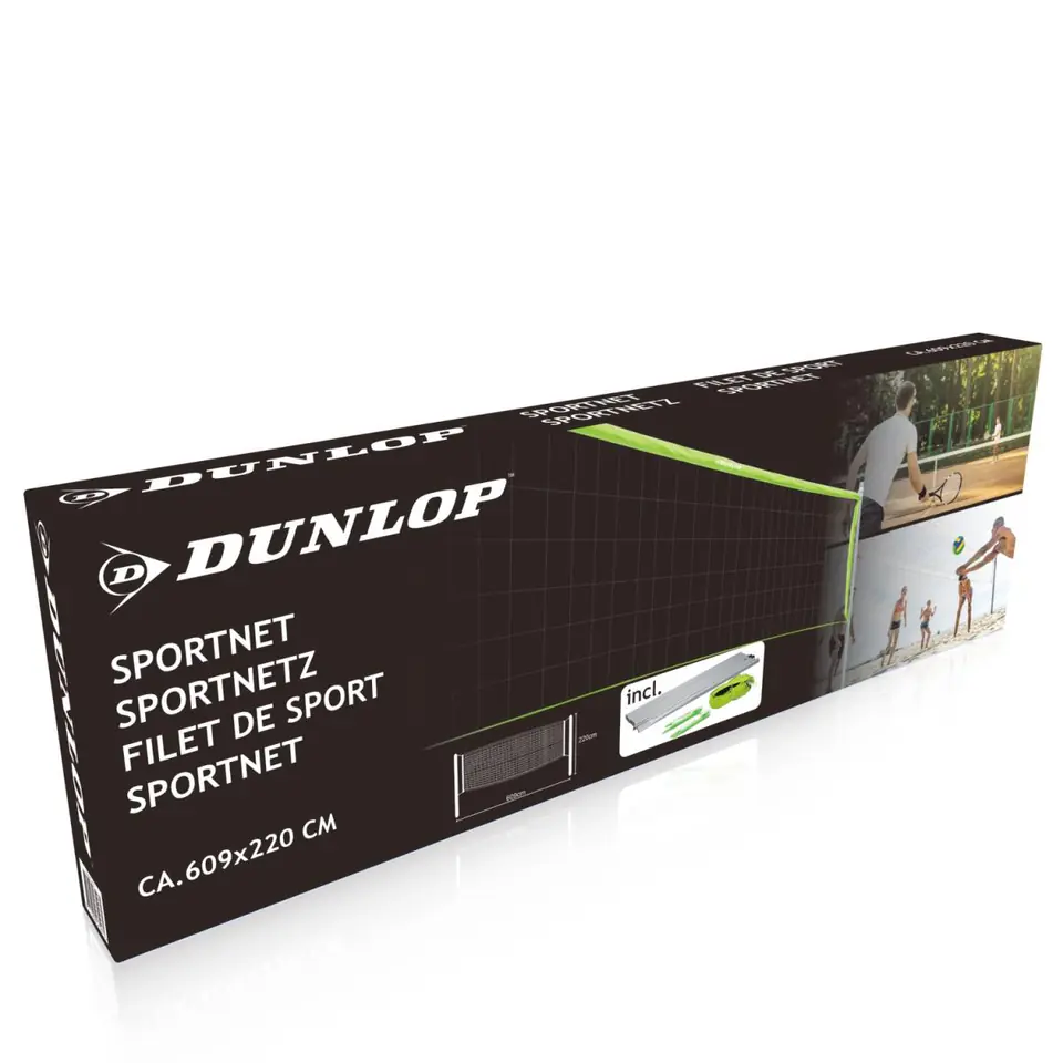 ⁨Dunlop - Sports net for volleyball, badminton 609 x 220 cm⁩ at Wasserman.eu