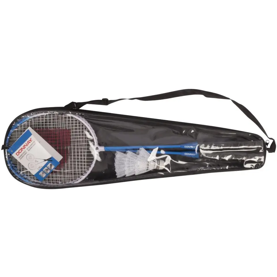 ⁨ZESTAW DO BADMINTONA W POKROWCU NIEBIESKI 6W1 DONNAY⁩ w sklepie Wasserman.eu