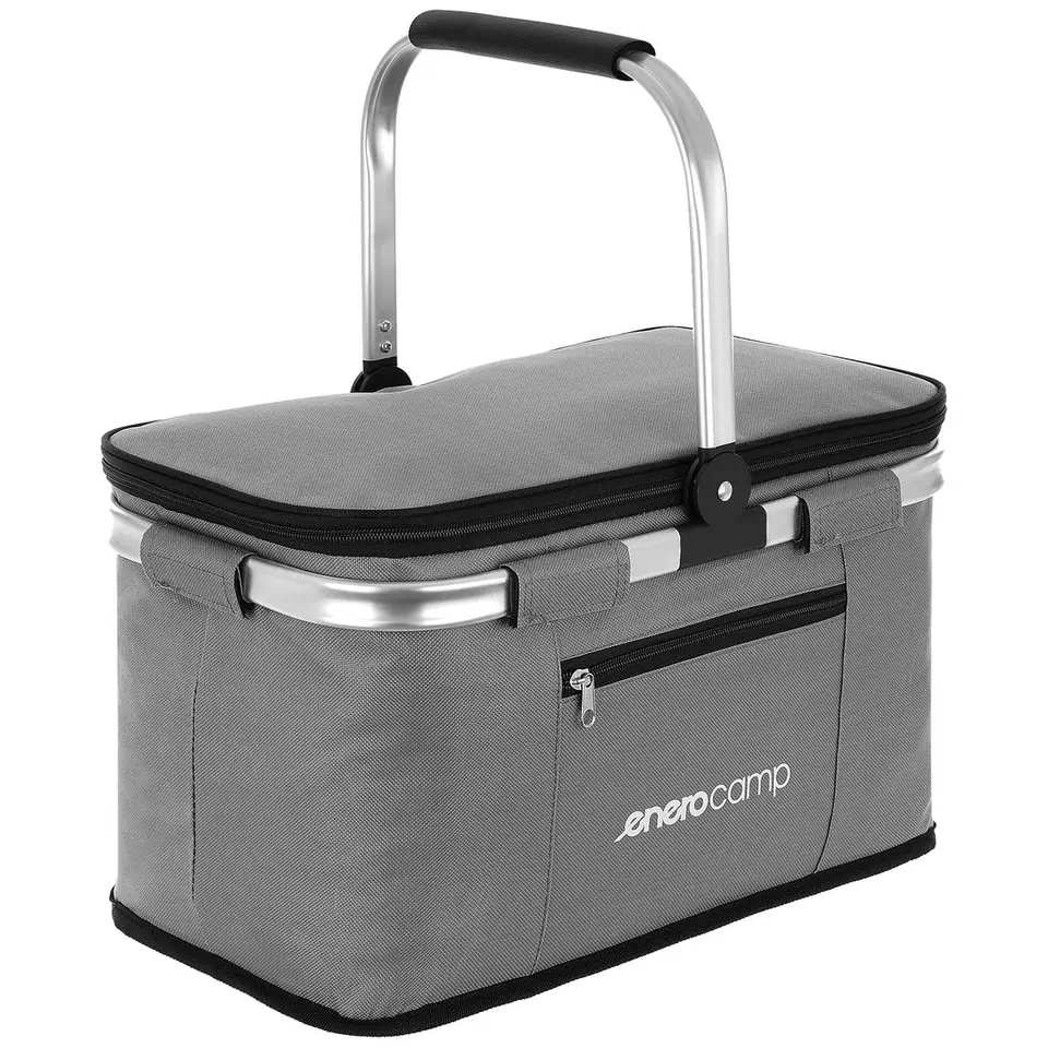 ⁨KOSZYK TURYSTYCZNY SKŁADANY TERMICZNY 24L SZARY ENERO CAMP⁩ w sklepie Wasserman.eu