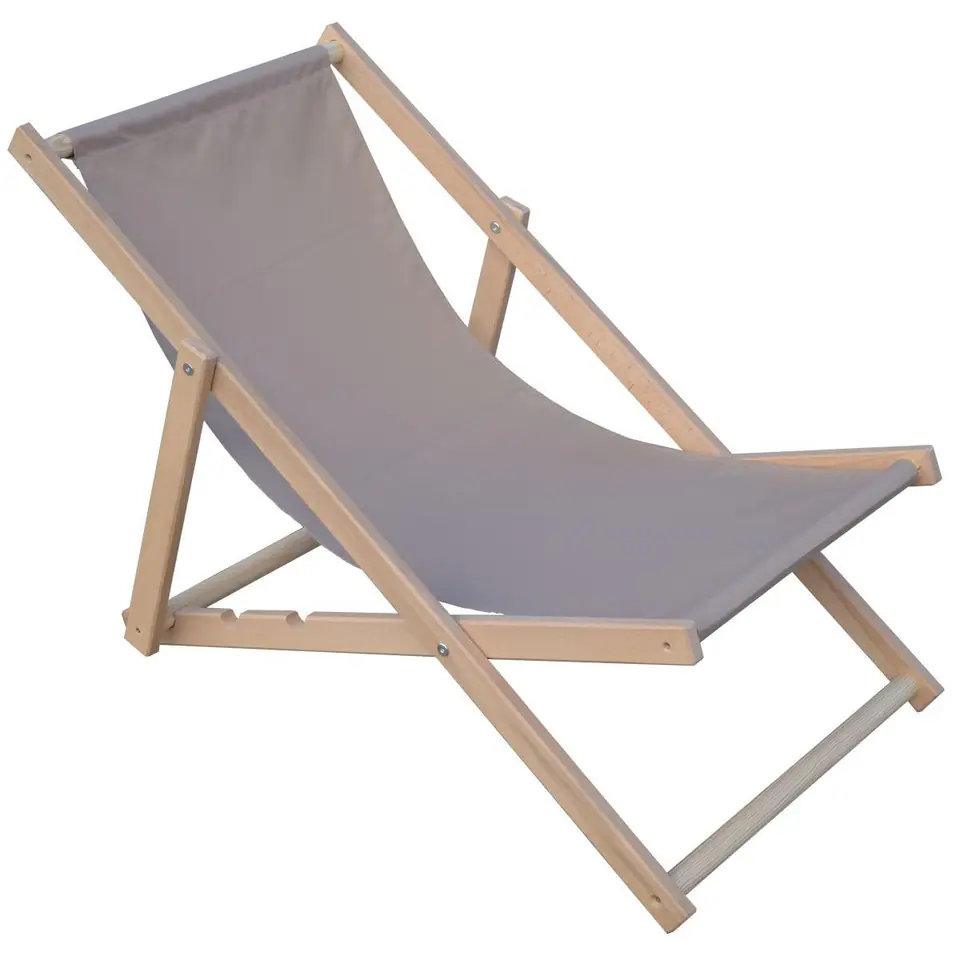 ⁨LEŻAK DREWNIANY CLASSIC SZARY⁩ w sklepie Wasserman.eu