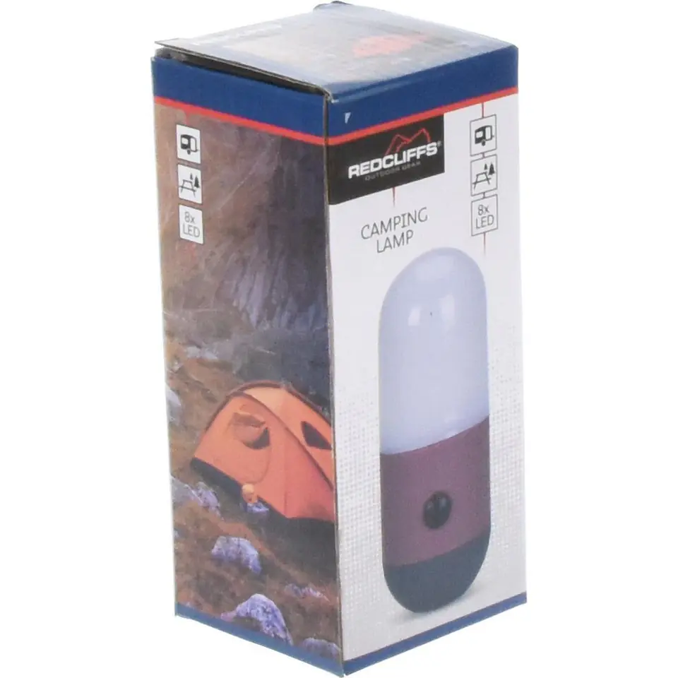 ⁨LATARKA LAMPA CAMPING 2W1 LED CZERWONA REDCLIFFS⁩ w sklepie Wasserman.eu