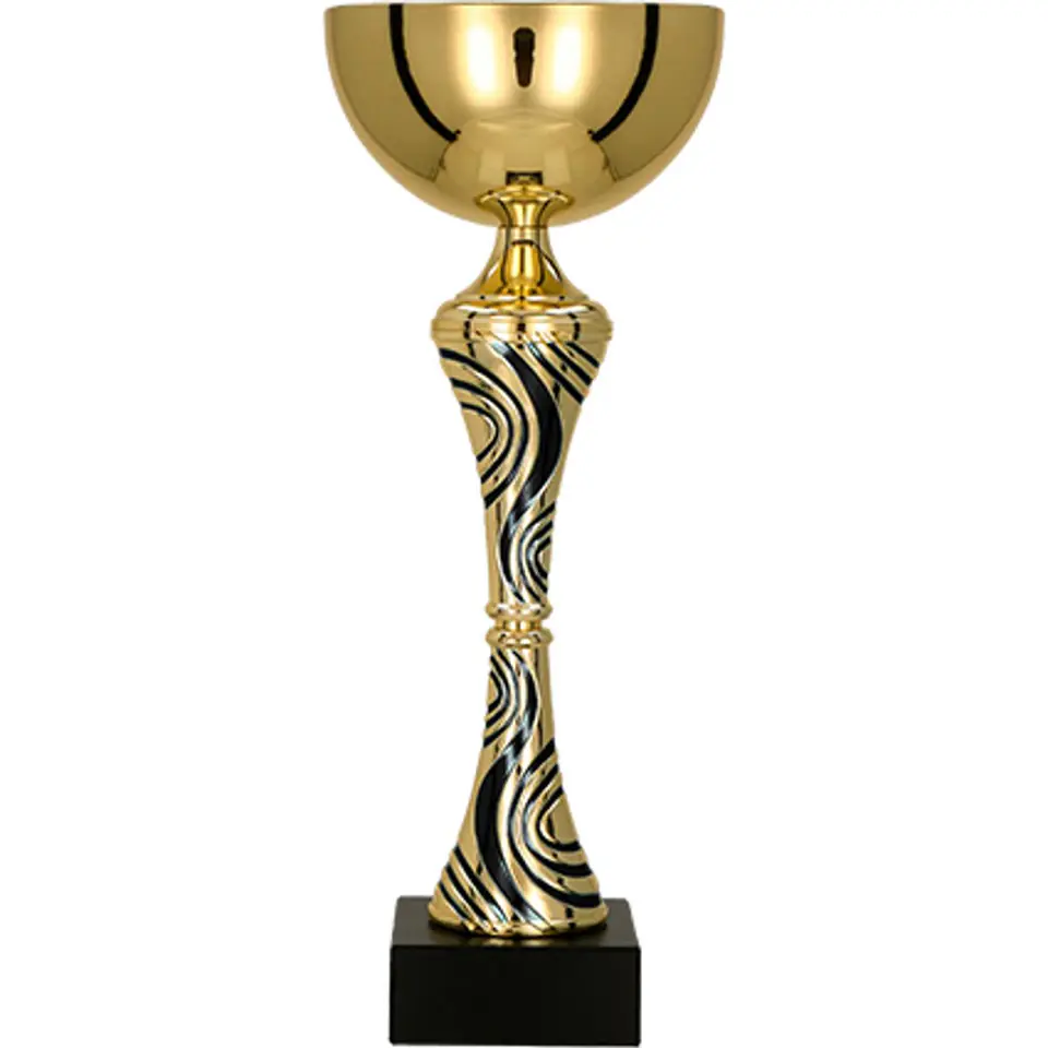 ⁨Puchar metalowy złoto-czarny⁩ w sklepie Wasserman.eu