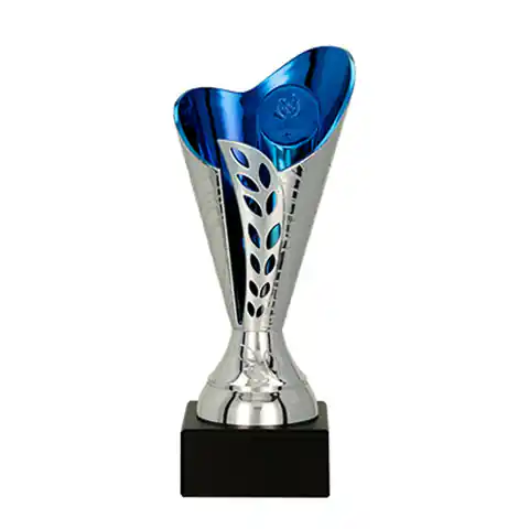 ⁨Puchar plastikowy srebrno-niebieski⁩ w sklepie Wasserman.eu