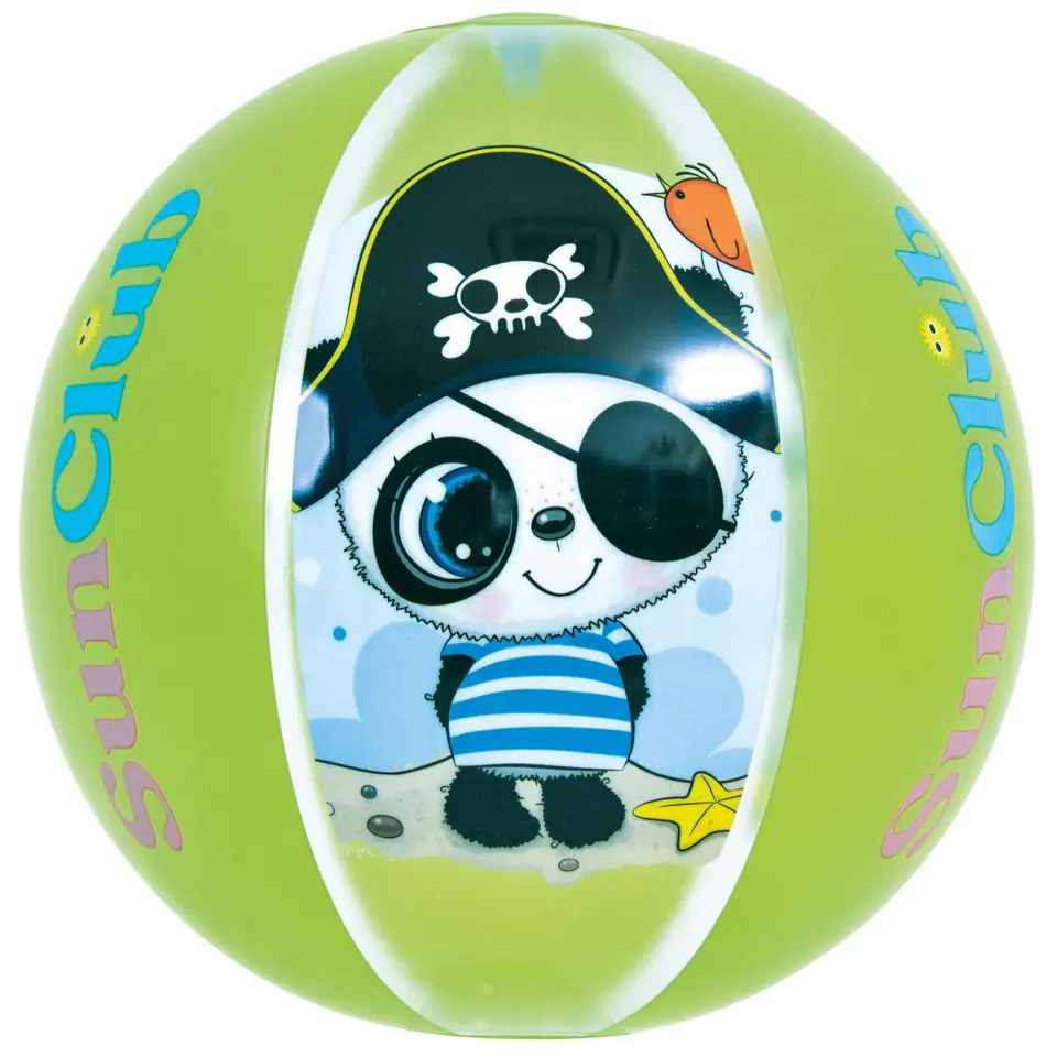 ⁨PIŁKA PLAŻOWA DMUCHANA PANDA 40CM ZIELONY 53014⁩ w sklepie Wasserman.eu