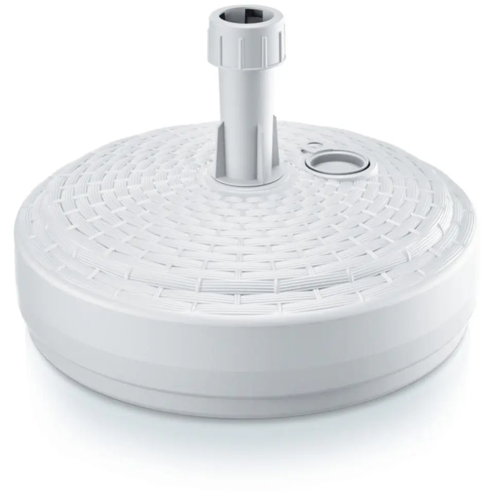 ⁨PODSTAWA DO PARASOLA UMBRELLA BASE  OKRĄGŁA RATAN  BIAŁY⁩ w sklepie Wasserman.eu