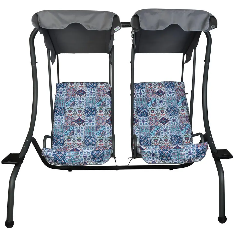 ⁨HUŚTAWKA OGRODOWO BALKONOWA SONIC 2 OSOBOWA MOZAIKA⁩ w sklepie Wasserman.eu