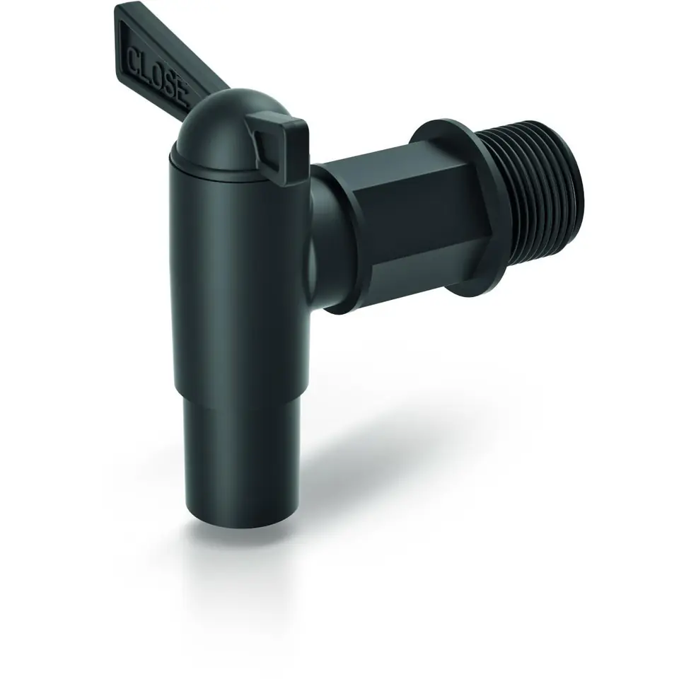 ⁨KRAN DO ZBIORNIKA NA WODĘ DESZCZÓWKĘ CANTAP 3/4 CZARNY⁩ w sklepie Wasserman.eu